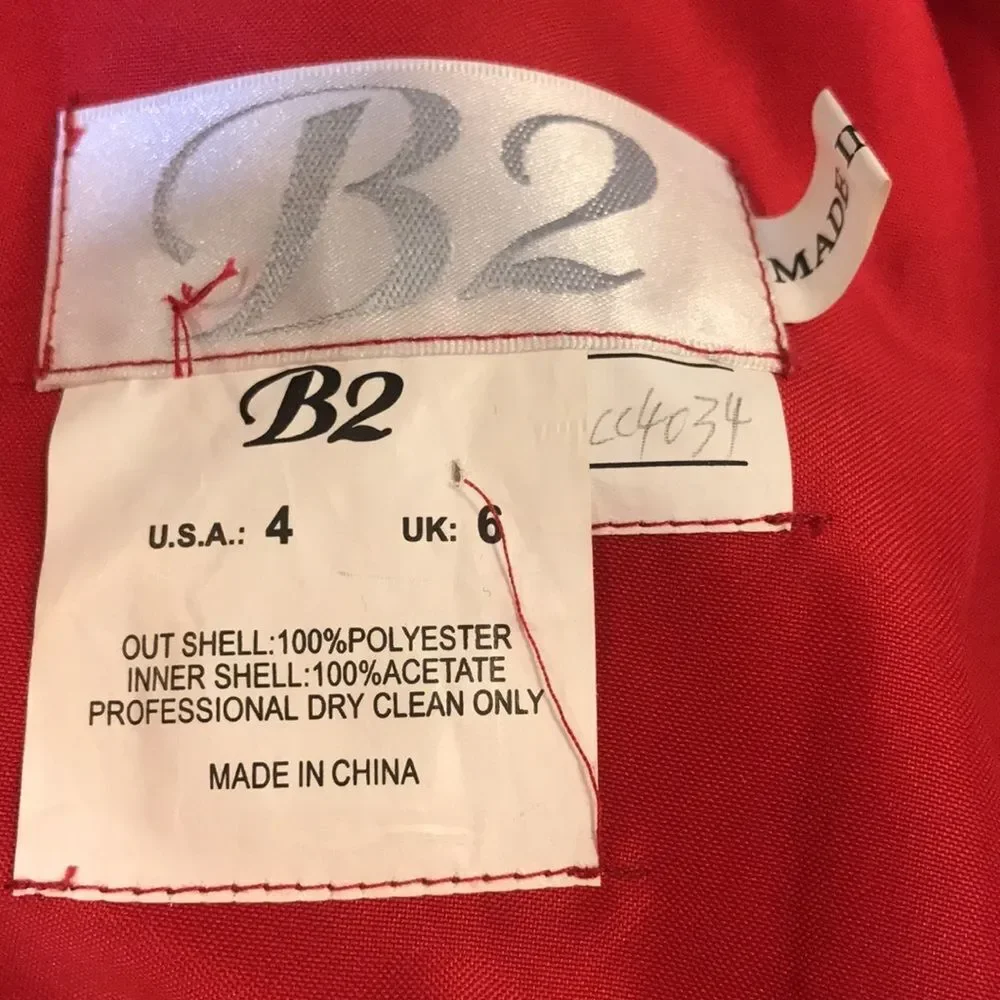 B2 RED WOMEN DRESS SIZE 4 - Picture 10 of 10